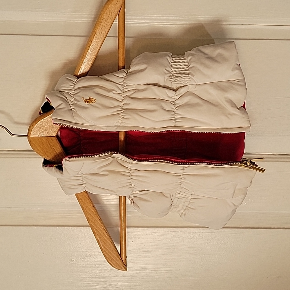 Ralph Lauren Reversible Down Vest- Pink and White- 9 mon